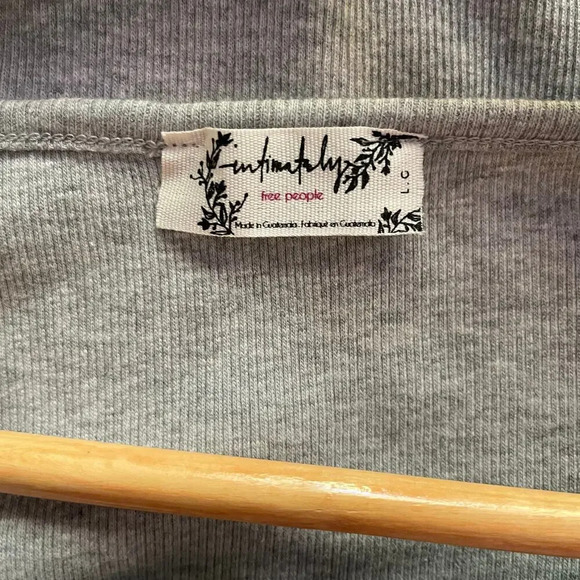 Free People Intimately Downtime Top Pajama Lounge Grey Size XS/Small - Picture 6 of 8